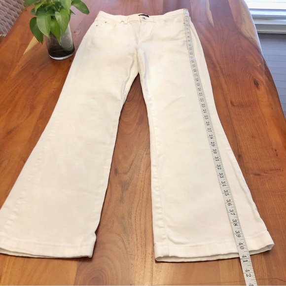 Massimo Dutti White Boot Cut Fit Flared Low Rise Boho High Rise Denim Jeans. US8 - Picture 13 of 16
